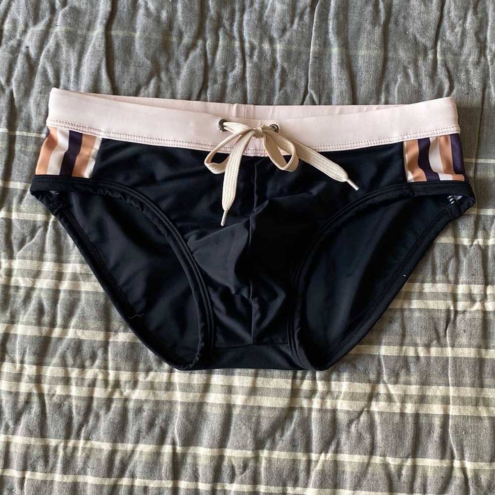 Vintage style black speedo swimsuit